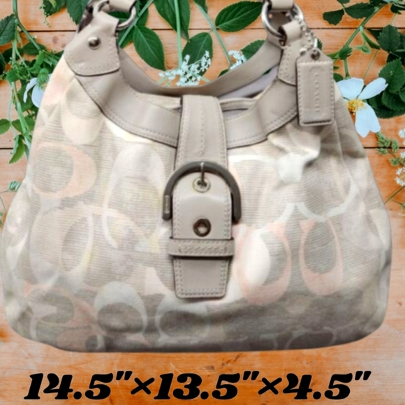 Coach Optic multi color hobo bag - Picture 1 of 7